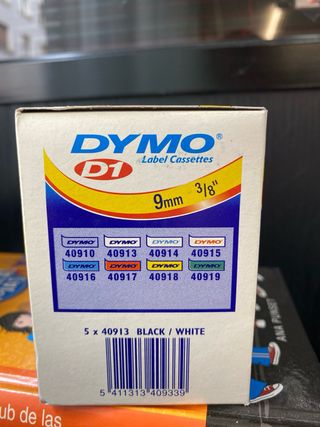 Cinta para etiquetadora DYMO D1 9mm