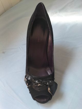 Zapatos Negros Ante Talla 39