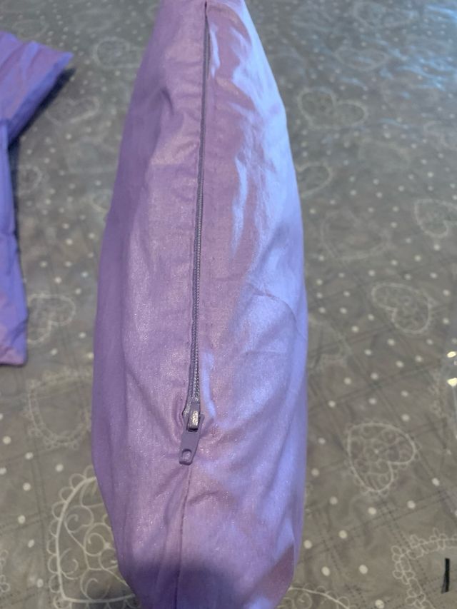 Set 3 cuscini arredo lilla