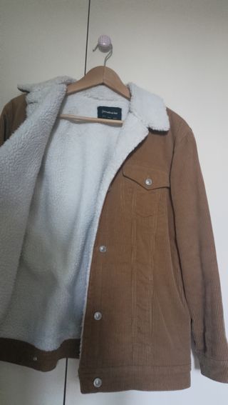 Chaqueta Stradivarius ante marrón forrada