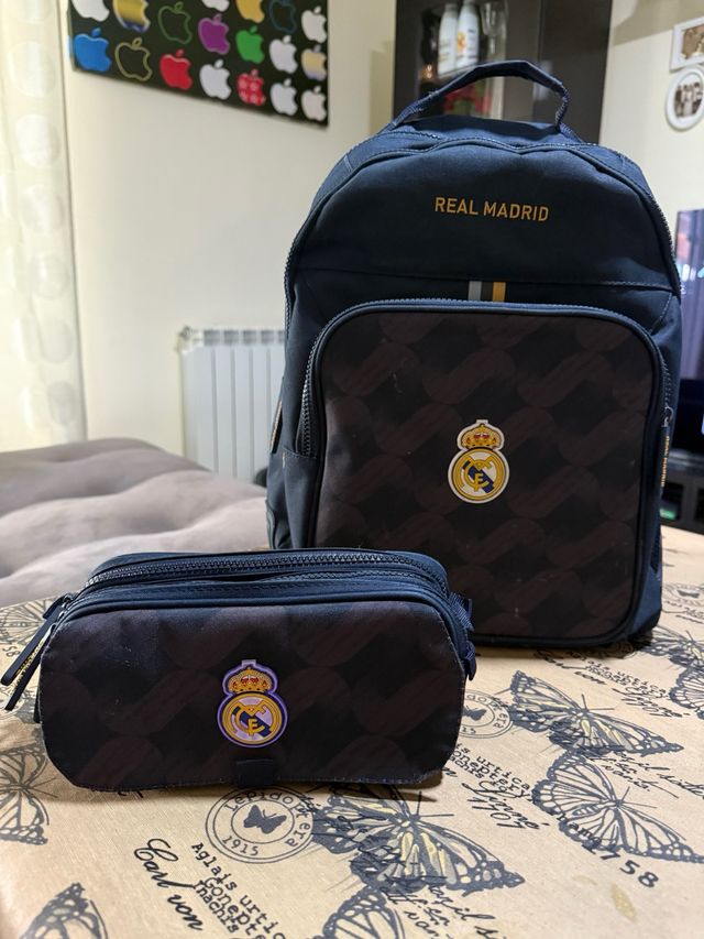 Mochila Safta y estuche Real Madrid