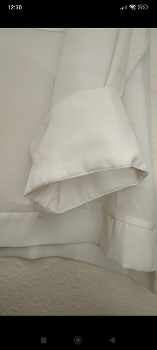 Blusa Blanca Violeta by Mango