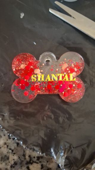 Medaglietta Resina Cane Personalizzata