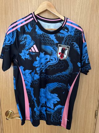 Camiseta Adidas Japón Dragón Azul Talla L
