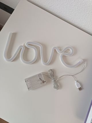 Letrero Neón LED Love con USB y Pila