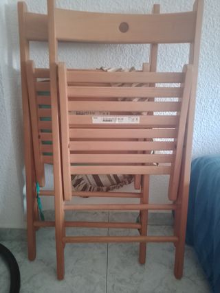 Silla de madera plegable