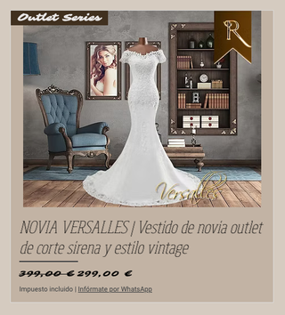 Vestido de Novia Versalles Sirena Vintage