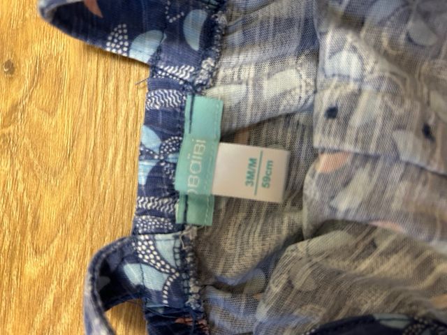 Vestitino Obaibi 1-3 mesi fantasia palme