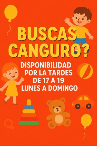 niñera/canguro de cualquier edad