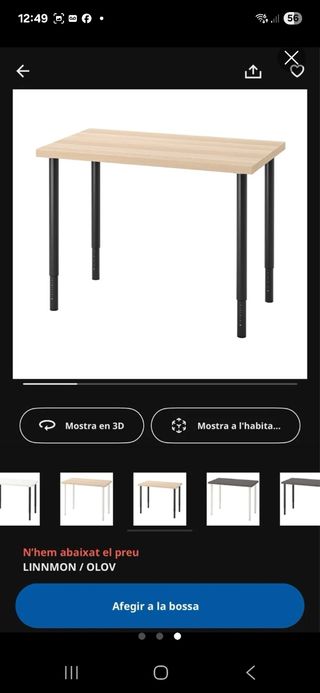 Escritorio Ikea LINNMON / OLOV
150 X 75