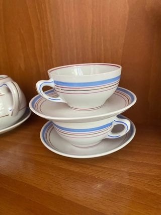 Juego de 2 tazas de té de porcelana