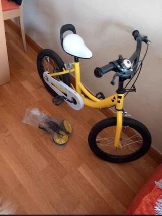 Bicicleta infantil amarilla 4-6 años
