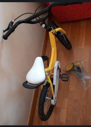 Bicicleta infantil amarilla 4-6 años