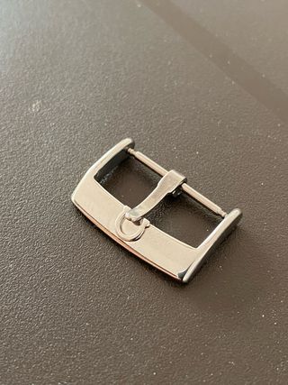 Hebilla correa reloj Omega acero plateada 20mm