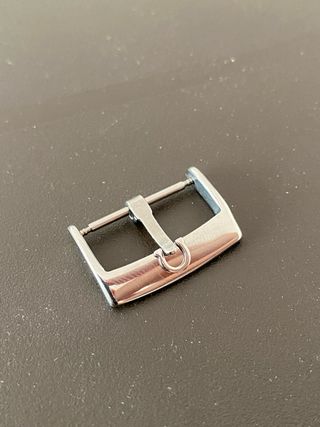 Hebilla correa reloj Omega acero plateada 20mm