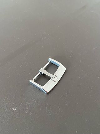 Hebilla correa reloj Omega acero plateada 20mm