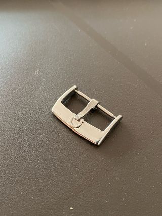 Hebilla correa reloj Omega acero plateada 20mm