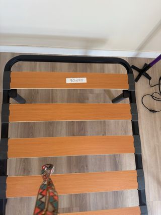 Somier 90 x 1,90 Negro y Madera