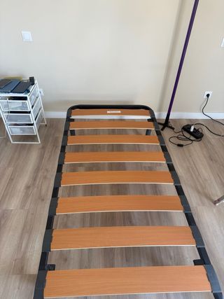 Somier 90 x 1,90 Negro y Madera