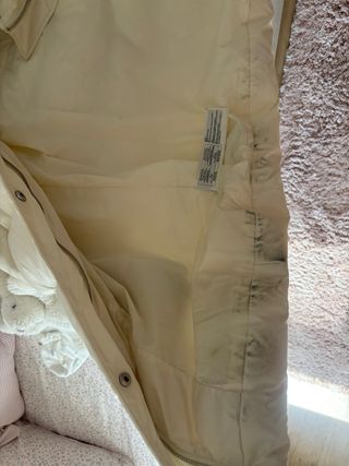 Plumas Mango Blanco Talla M Oversize