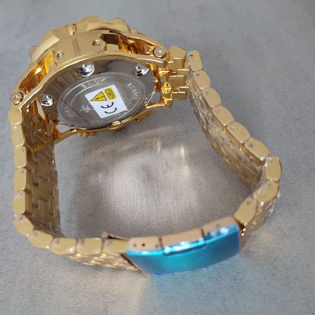 Orologio cronografo in oro di lusso Galalusi