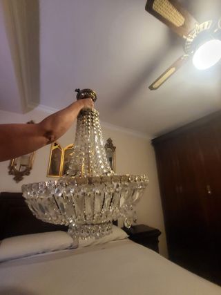 Lámpara de techo clásica de cristal y metal