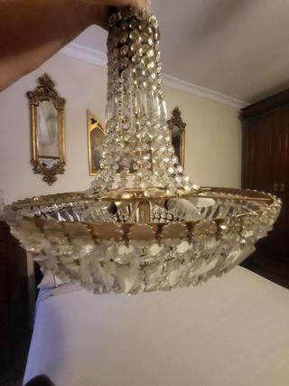 Lámpara de techo clásica de cristal y metal