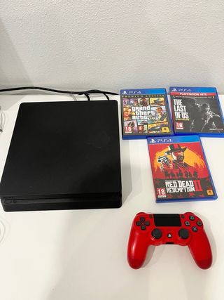 PS4 (PlayStation 4) Negra + 3 Juegos