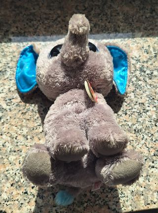 Peluche Elefante con Occhioni Blu