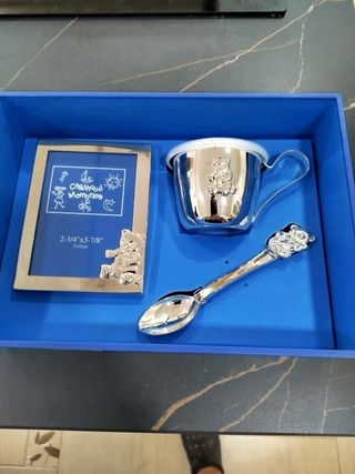 Conjunto Recuerdos Infancia: Marco, Vaso y Cuchara