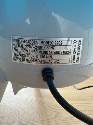 Secador de ropa eléctrico azul
