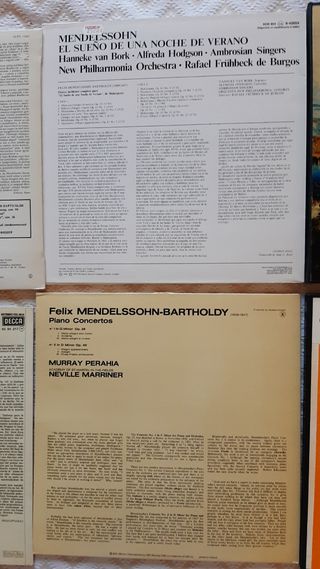 Vinilos. Mendelssohn: Clásica.4- 5€/ vinilo