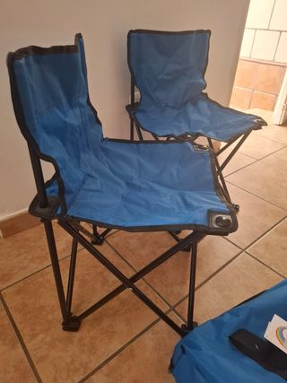 Juego 2 Sillas Camping Infantil Azul