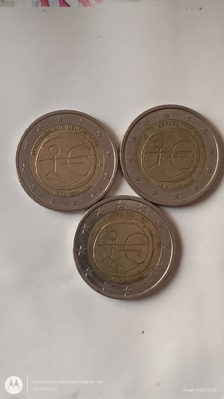 Monedas 2€ Alemania, España, Portugal