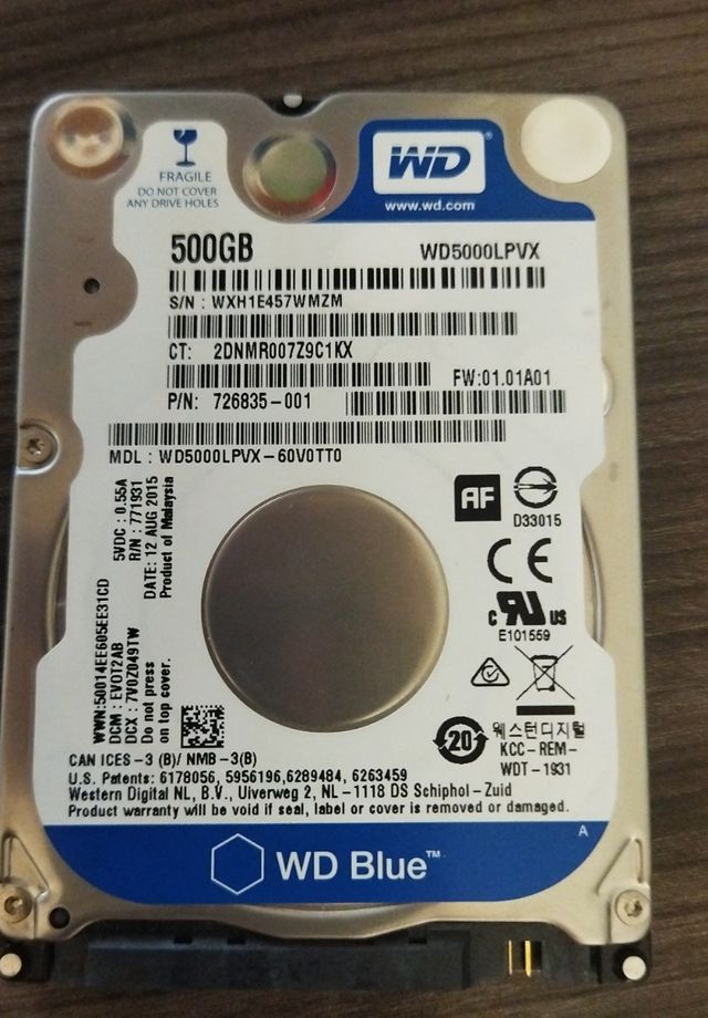 Disco Duro WD Blue 500GB 2.5