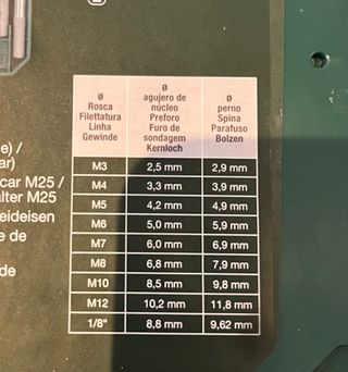 Set de machos de roscar y tarrajas Parkside