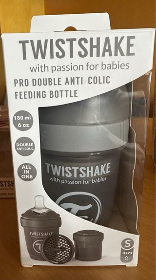 2 Biberones Twistshake Pro + Tetinas S (Nuevos)