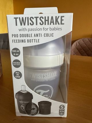 2 Biberones Twistshake Pro + Tetinas S (Nuevos)