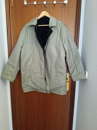 Parka reversible hombre azul marino, gris