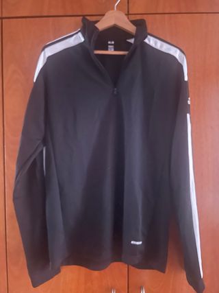 Sudadera Adidas Negra Media Cremallera