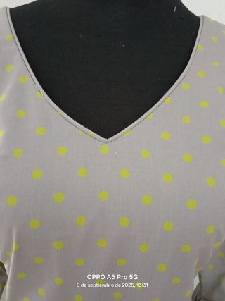 Traje de flamenca gris con lunares
