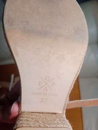 Sandalias Popa Esparto Mujer Blancas