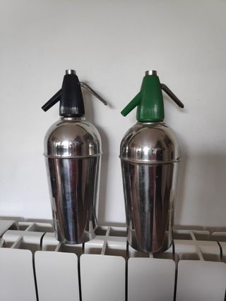 2 Sifón antiguos Anfa Barcelona, Inox