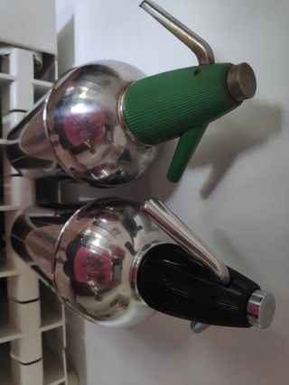 2 Sifón antiguos Anfa Barcelona, Inox