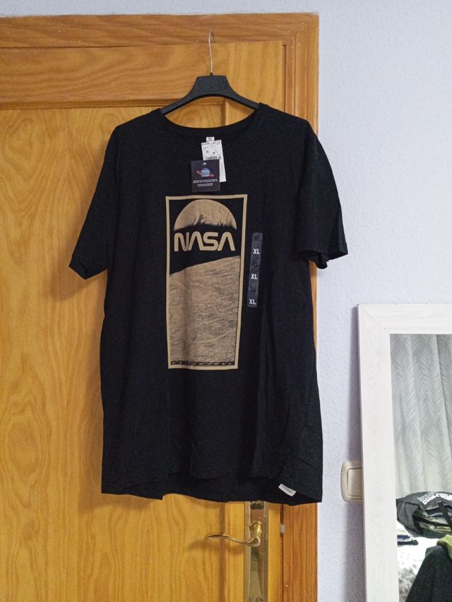 Camiseta NASA Negra Talla XL
