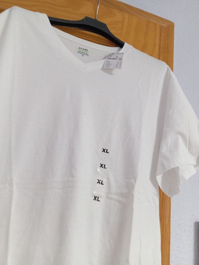 Camiseta Kiabi Blanca Talla XL