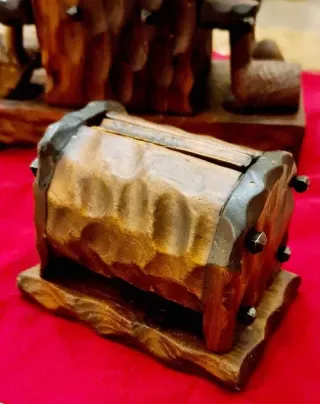 Antico porta pipe + Dispenser Sigarette in legno