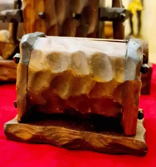 Antico porta pipe + Dispenser Sigarette in legno