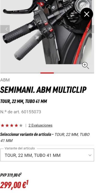Semimanillares regulables para moto ABM MULTICLIP