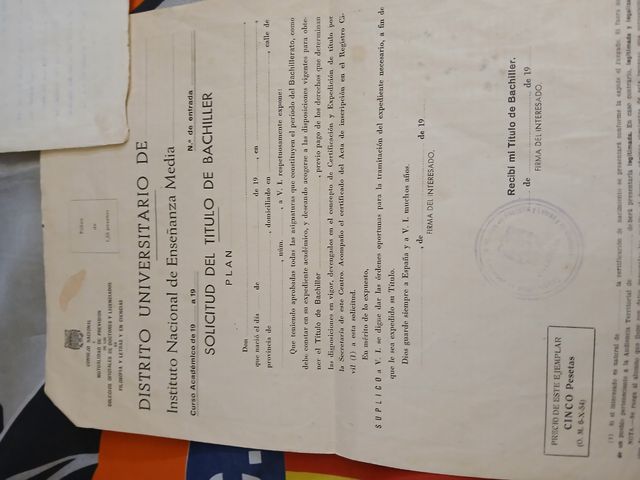 Papeles antiguos varios